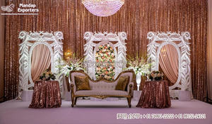 ชุดแต่งงานแนวบอลลีวูด,ชุดหมั้นงานแต่งงานแบบบอลลีวูดสีขาวพื้นผิวเรียบสง่างาม - Product Image 5