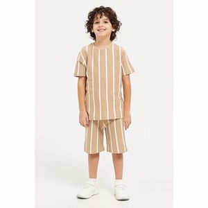 Ensemble T-shirt et short personnalisés pour enfants OEM, vêtements pour bébés, tenues d'été pour tout-petits, garçons et filles, T-shirt doublé et short, ensemble 2 pièces - Product Image 2