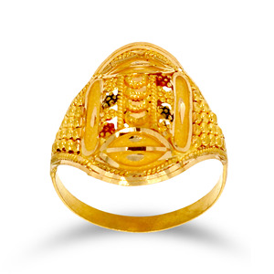 Maharani Heritage Temple Gold <b>Statement</b> <b>Ring</b> for Women Traditional Broad Antique Designer Gold <b>Ring</b> Ethnic Fashion Jewelry - Product Image 1