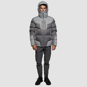 Vestes d'hiver pour garçon, personnalisées, légères, chaudes, coupe-vent, à capuche, avec doublure contrastée, style doudoune pour enfant. - Product Image 3