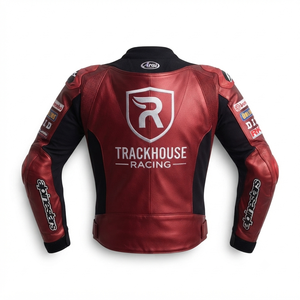 Men’s Cowhide Leather <b>Racing</b> <b>Jacket</b>/Chaqueta MotoCP Style CE Level 2 Armor Motorcycle Track Riding Protective Gear CE - Product Image 2