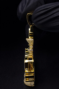 จี้เพชรโมอิสซาไนต์สุดหรู ดีไซน์ Mind Game ตัวอักษรทองคำประดับเพชร สร้อยคอแบบ Iced Out สไตล์ฮิปฮอป ของขวัญเครื่องประดับสำหรับทุกเพศ - Product Image 5