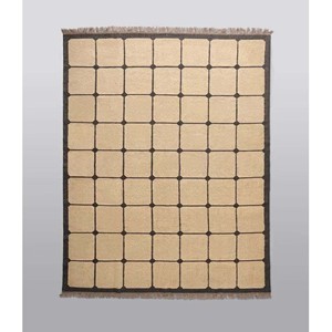 Handmade Checkered Wool Jute Area Rug Natural Woven Geometric Dhurrie Kilim Farmhouse Boho Floor Rug Living Room Bedroom Decor - Product Image 5