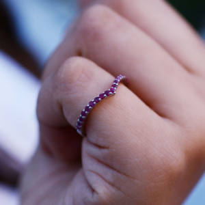 Bulk Selling The Crimson Pe ak Ruby <b>Wishbone</b> <b>Ring</b> with 925 Silver Luxury Style <b>Wishbone</b> <b>Ring</b> For Women Wear - Product Image 2