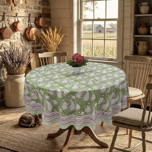 100% Cotton Dining <b>Table</b> <b>Cover</b> Washable Circular <b>Table</b> Linen for Home Kitchen Cafe Restaurant Hotel Party - Product Image 1