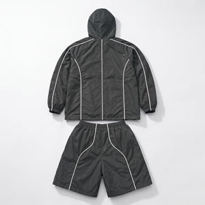 Wholesale Custom Windbreaker Jacket and <b>Shorts</b> Set Unisex Polyester Sportswear Training Running Gym Teamwear OEM ODM Supplier - Product Image 2