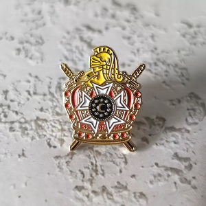 Servicio OEM de Calidad Superior, Nuevo Ingreso, Insignias Masónicas Ligeras con Logotipo Personalizado, Colores Personalizados, Insignias Negras de la Francmasonería - Product Image 4