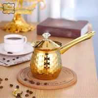 Cafetière traditionnelle turque en cuivre faite à la main tasses en métal gravé couleur cuivre brossé café artisanal de qualité supérieure