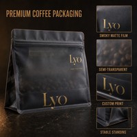 Faible MOQ 100 PCS, Sachet à fond plat personnalisé avec logo, conception gratuite, sachet refermable pour grains de café, collations et aliments