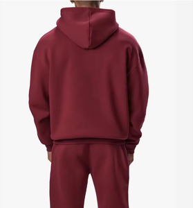 ชุดเสื้อฮู้ดดี้โอเวอร์ไซส์สีพื้นสำหรับผู้ชาย เสื้อสเวตเชิ้ตและกางเกงจ็อกเกอร์ลำลอง 2 ชิ้น ชุดกีฬาพรีเมียม - Product Image 5