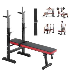 Panca per Allenamento di Forza Regolabile da 400 libbre per Palestra Domestica, Panca Piana per Allenamento Completo del Corpo con Funzionalità per Esercizi da Seduti - Product Image 1