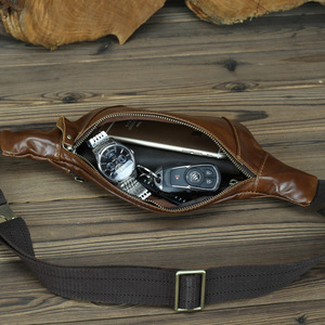 <b>Men's</b> Chest <b>Bag</b> Genuine Leather Running Casual <b>Small</b> Mobile Phone Sport Outdoor Single-shoulder Crossbody Waist <b>Bag</b>. - Product Image 3