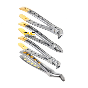 Ensemble de 4 forceps d'extraction dentaire profonds à prise profonde, à pointes serties de diamants pour des extractions contrôlées - Product Image 2