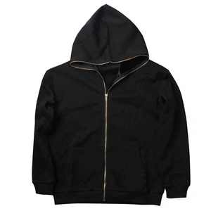 Sweat-shirts à capuche pour hommes, 100% coton, écologiques, entièrement zippés, avec logo frontal personnalisé en strass, en polaire, pour l'hiver, vente en gros ODM - Product Image 5