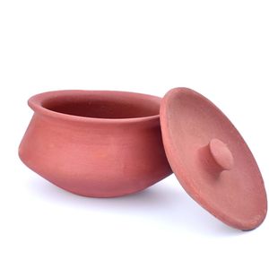 Maceta de terracota hecha a mano con tapa de 750 ml, artesanía de arcilla para decoración del hogar - Product Image 4