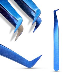 Pinces à cils en plasma bleu multifonctionnelles et durables pour faux cils sous marque personnalisée - Product Image 1