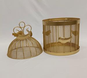 Cage à oiseaux en métal doré de qualité supérieure, design personnalisé, portable, la meilleure conception de nichoir pour oiseaux - Product Image 2