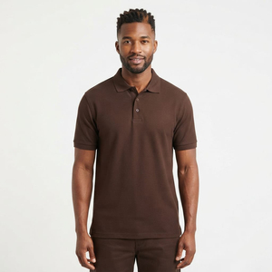 Polo pour homme respirant à manches courtes, col classique, idéal pour l'été, les activités de plein air et le quotidien – Gris, léger et élégant - Product Image 2