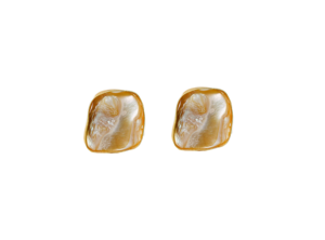 Gold <b>Pearl</b> Necklace <b>Set</b> for Women with Earrings - Product Image 3