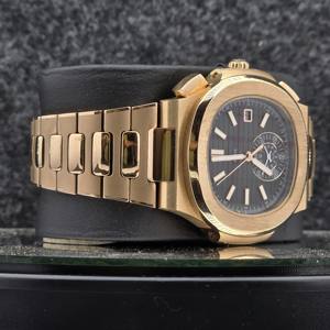 Reloj de Hombre Premium en Oro Rosa, Bisel Octagonal, Cronógrafo, Mecánico, Correa de Acero, Luminoso, Deportivo y de Lujo - Product Image 2