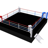 Shandong Usine Professionnel Standard Compétition Arts Martiaux Formation Combat Anneau De Boxe Portable Avec Plate-Forme