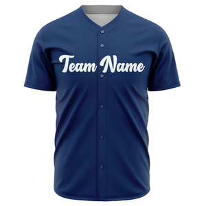 Camiseta Deportiva de Béisbol Personalizada para Hombre, Color Azul Marino, con Botones, Transpirable, Uniforme de Equipo de Softbol, para Juegos - Product Image 2