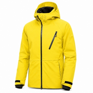 Men's <b>Yellow</b> Waterproof <b>Ski</b> <b>Jacket</b> Hooded Synthetic Insulated Snowboard Outerwear Zipper Closure Winter Direct Factory Supplier - Product Image 1
