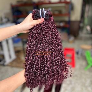 ผมต่อแบบขายส่ง ผมเวียดนามแท้แบบเป็นมัด เย็บสองชั้นด้วยเครื่องจักร และแบบติดลูกไม้ด้านหน้า สำหรับทำวิกผมมนุษย์แบบ Pixie Curly - Product Image 3