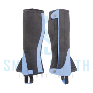 Premium Equestrian <b>Half</b> <b>Chaps</b> for Horse Riding Training with Front Zipper Elastic Panels and Secure Adjustable Fit - Product Image 3