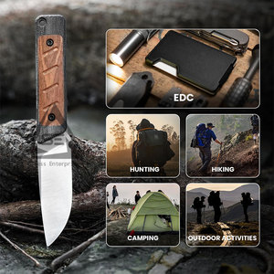 Accesorios de Camping, Cuchillos de Hoja Fija de Calidad Premium con Mango de Madera, OEM, Hojas de Acero Inoxidable y Damasco - Product Image 2