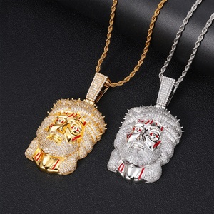 Collier Pendentif Tête de Lion en Argent 925 et Moissanite pour Homme, Bijou Hip Hop Luxe Léger et Sertie de Diamants, Chaîne Cadeau pour Homme - Product Image 2