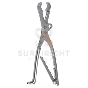 Pinza de sujeción ósea Farabeuf Lambotte de acero inoxidable con mandíbula dentada ajustable y bloqueo de trinquete, ortopédica de Blush Surgical CE MOL - Product Image 3