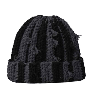 Unisex Knitted Beanie Winter Fashionable Hat Dot Pattern Solid Color Custom Embroidery Logo Wool Blend Common Warm for Adults - Product Image 4