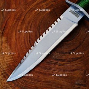 Couteau tactique à lame fixe en acier au carbone inspiré du film classique RAMBO First Blood, manche en bois, objet de collection, fabricant OEM DIY - Product Image 4