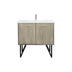 Rustic Acacia <b>Bath</b> Vanity with 36 In. W X 20 In. D Cultured Marble Top and <b>Brushed</b> Nickel Faucet Set 36-Inch Bathroom Vanities - Product Image 1