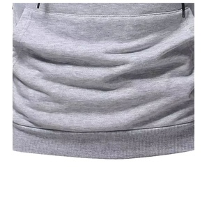 Vente en gros de sweat à capuche en coton épais pour hommes demi fermeture à glissière cordon de serrage impression personnalisée conception à carreaux doublée veste zippée hiver toutes couleurs - Product Image 6