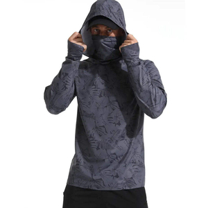 Hooded Men's UPF 50+ Sun Protection <b>Lightweight</b> <b>Hoodie</b> Performance Long Sleeve SPF UV Shirt for Fishing Running Hiking Wear - Product Image 1