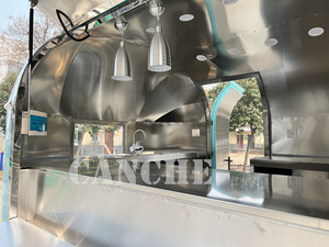 COC 304 Acier Inoxydable Cuisine Mobile Chariot De Nourriture Hamburger Gaufre Crêpe Pain Pizza CE Alimentaire Remorque - Product Image 6