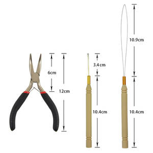 Aiguilles à crochet pour extensions de cheveux, outil en métal pour l'installation et le retrait, kit d'installation et de retrait d'extensions de cheveux de qualité professionnelle - Product Image 2