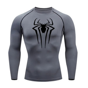 T-shirt de sport à manches courtes pour homme, col en U, compression, séchage rapide, coupe ajustée, sous-vêtement de sport, haut de musculation - Product Image 6