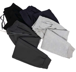 Pantalon de jogging en molleton pour homme, taille élastique personnalisée, coupe droite, uni, style décontracté, pour l'hiver, vente en gros - Product Image 1