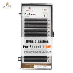 Cils hybrides préformés 7-DW DIY Lash MACY BEAUTY KOREA Extensions de cils de qualité supérieure Vente en gros de cils Étiquette privée personnalisée - Product Image 1