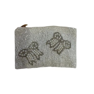 Bolsa de Mano Pequeña con Cremallera, Hecha a Mano en Estados Unidos, con Cuentas, Diseño de Corazón y Estrella, con Bordado y un Diseño Exclusivo y Adorable, Nuevo Diseño de la India - Product Image 5