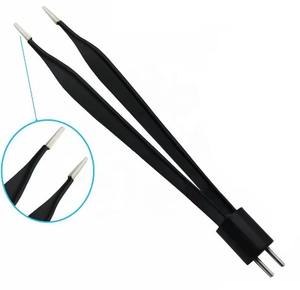 Pinzas Bipolares Adson Americanas de Alta Calidad y Premium, Antiadherentes, 12 cm, Punta de Aleación Plateada, Instrumentos Quirúrgicos de Coagulación Reutilizables - Product Image 1