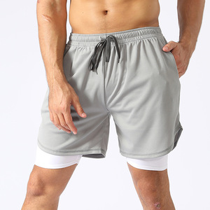 Shorts Bermuda Sportifs Noirs pour Hommes à Taille Mi-Haute avec Cordon de Serrage, Poches Latérales, Tissu Polyester à Séchage Rapide - Product Image 4