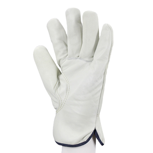 Gants de travail robustes à prix abordable pour la construction, en cuir de qualité supérieure, pour la sécurité des mains des conducteurs - Vente chaude - Product Image 4
