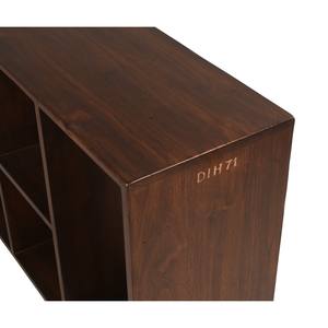 Étagère flottante moderne en bois massif style Pierre Jeanneret, 6 compartiments, durable, pour rangement de livres et dossiers, finition noyer, étagère de présentation - Product Image 6