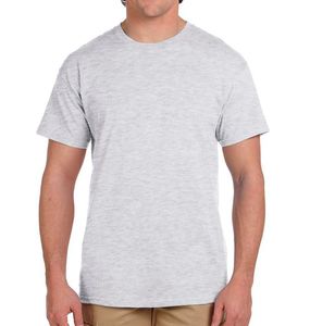CAMISETA CLÁSICA DE HOMBRE DE ALGODÓN 100% DE MANGA CORTA, GRIS JASPEADO, CON LOGO FRONTAL, SUAVE, TRANSPIRABLE Y DE SECADO RÁPIDO - Product Image 1
