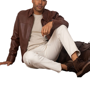 Chaqueta de Cuero de Cordero de Alta Calidad para Hombre, Estilo Vaquero Occidental, Fabricante OEM ODM - Product Image 6
