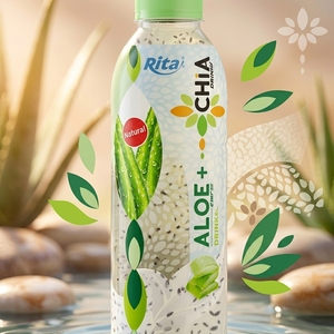 Original Aloe Vera Grape Fresh-<b>Squeezed</b> Juice Drink Pulp 500ml Pet <b>Bottle</b> Packing Rita Brand Premium Fruit Beverage Liquid - Product Image 2